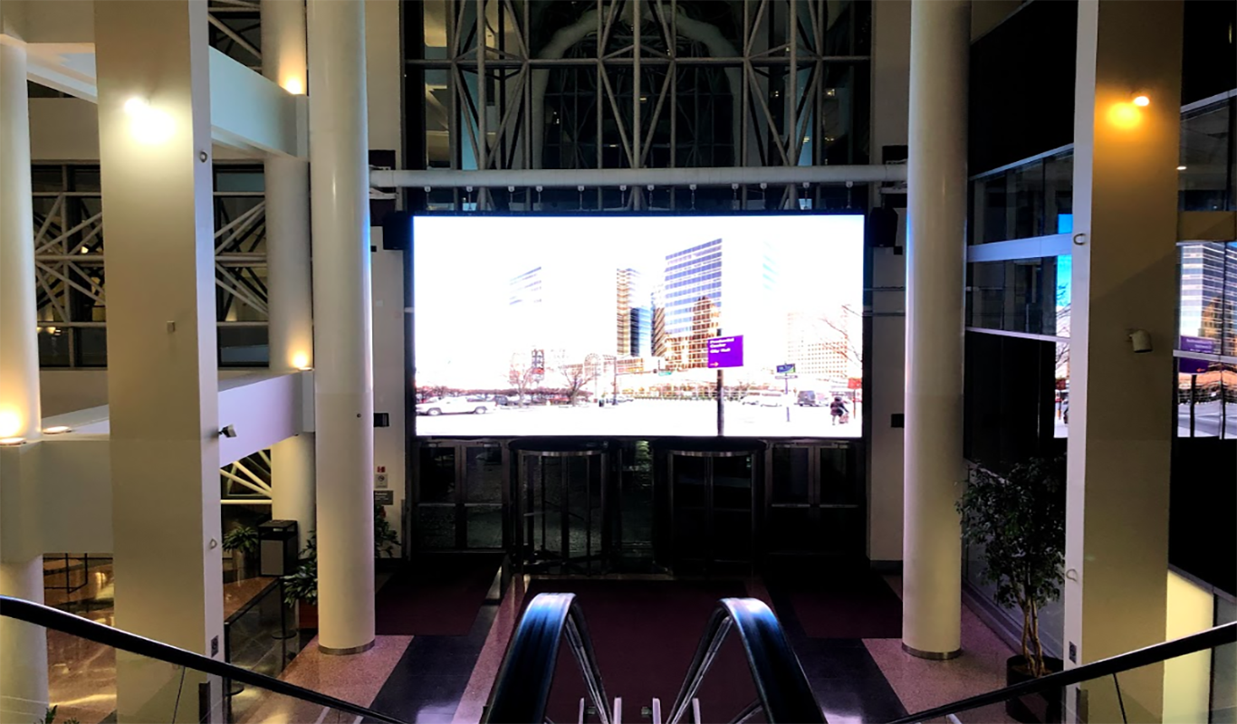 layar anti glare videotron indoor