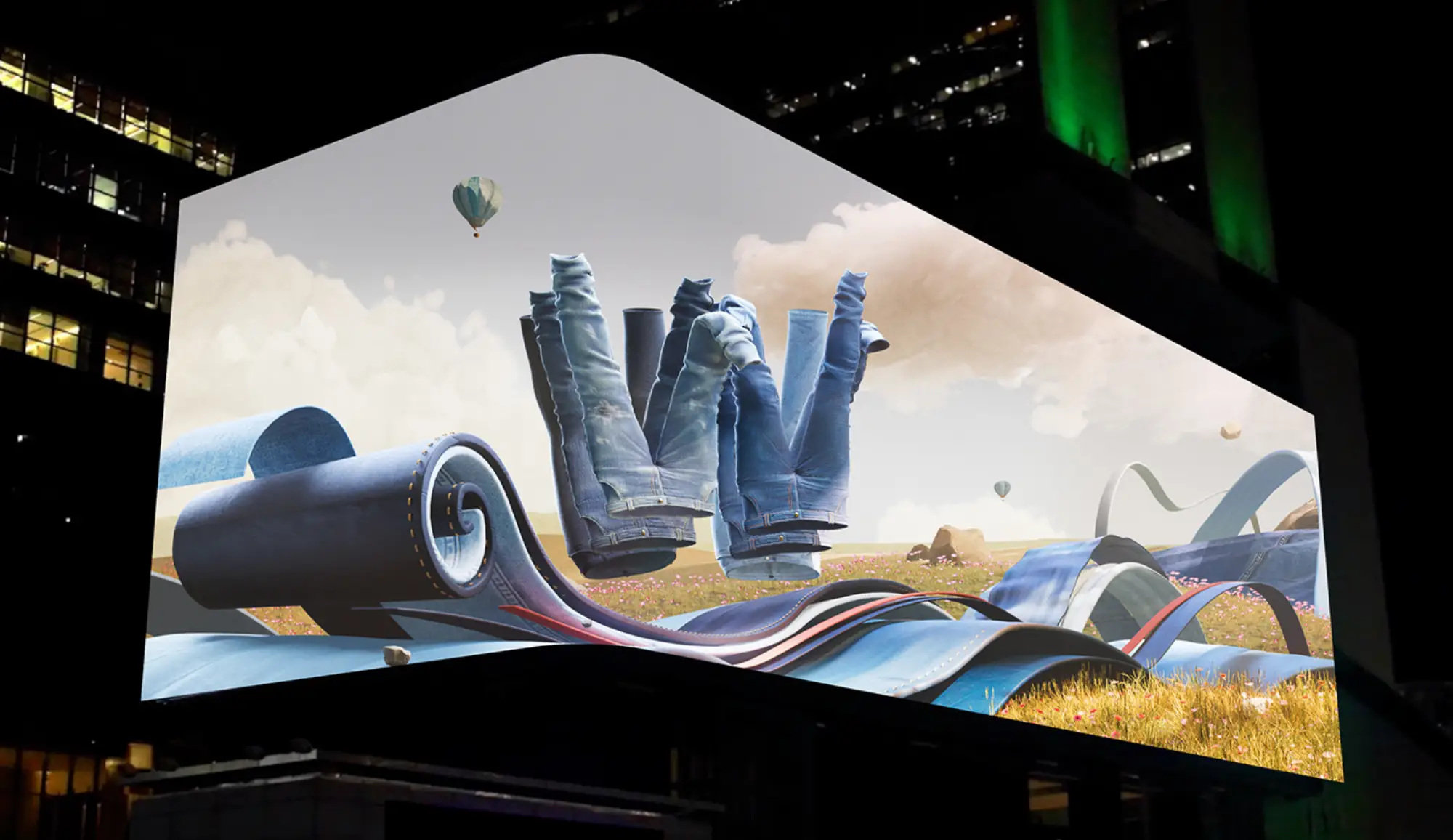 Teknik Anamorphic 3D pada Videotron Melengkung