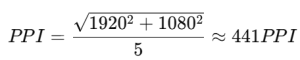contoh rumus ppi density
