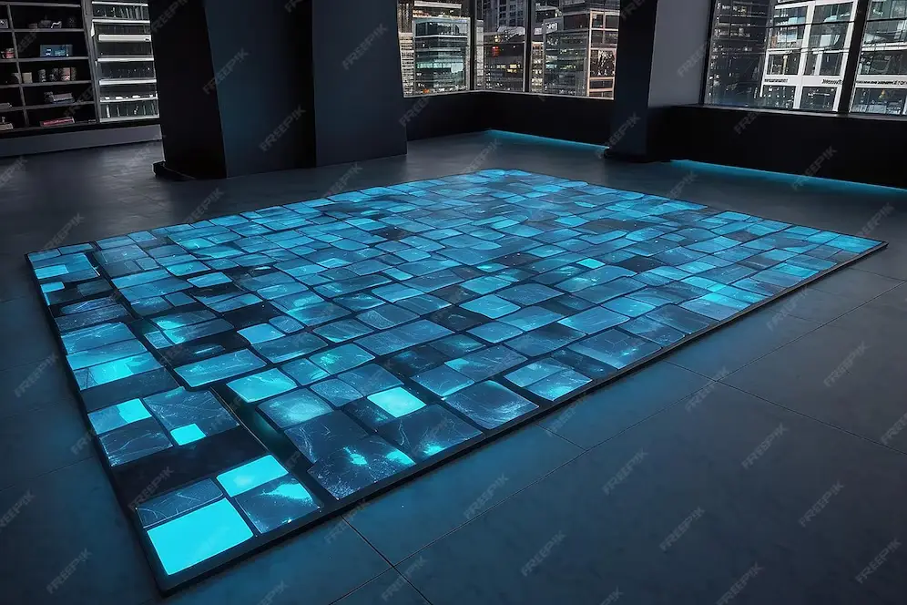 kaca pelindung LED Floor