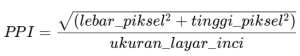 rumus PPI density
