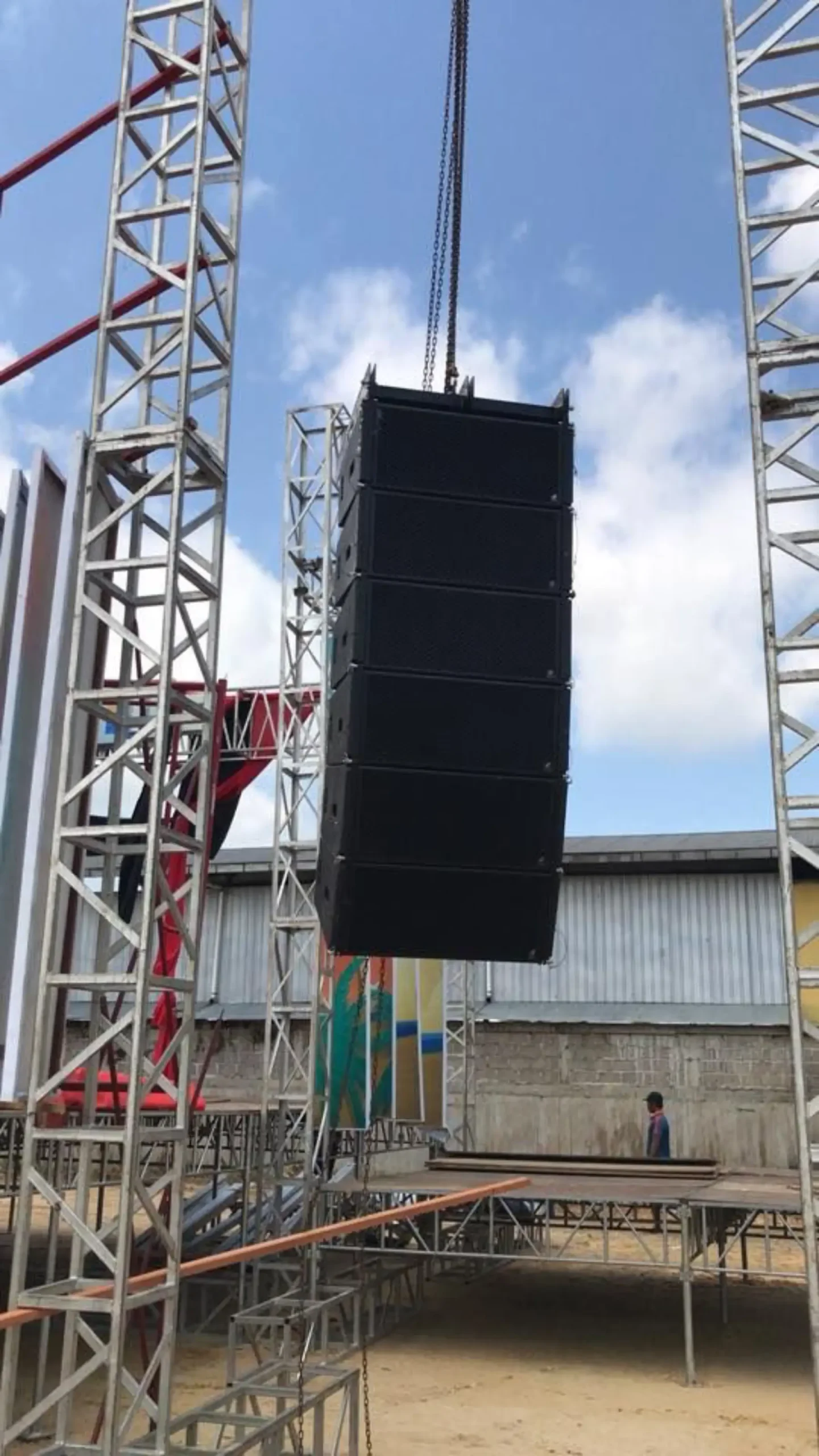 ukuran rigging sound gantung yang aman