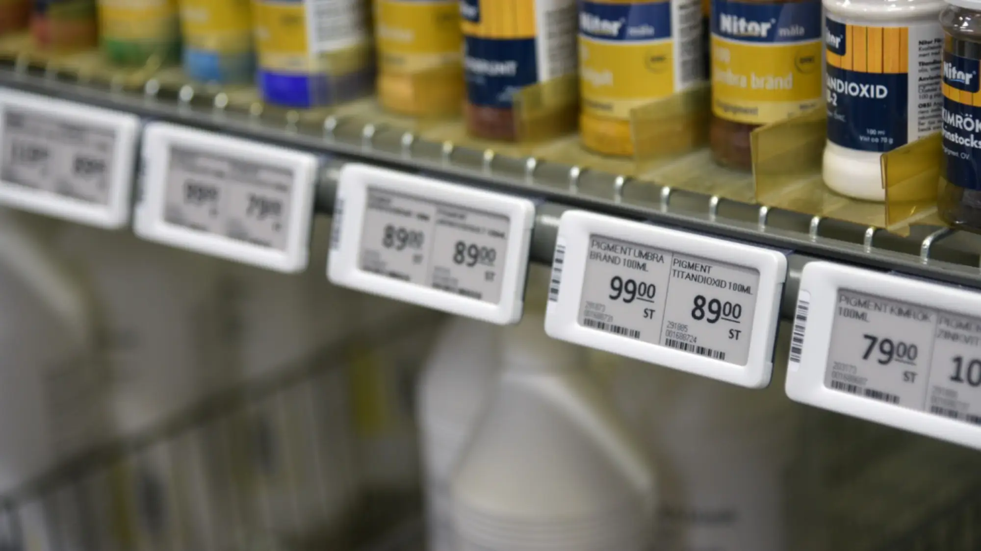 Electronic Shelf Label (ESL) di supermarket