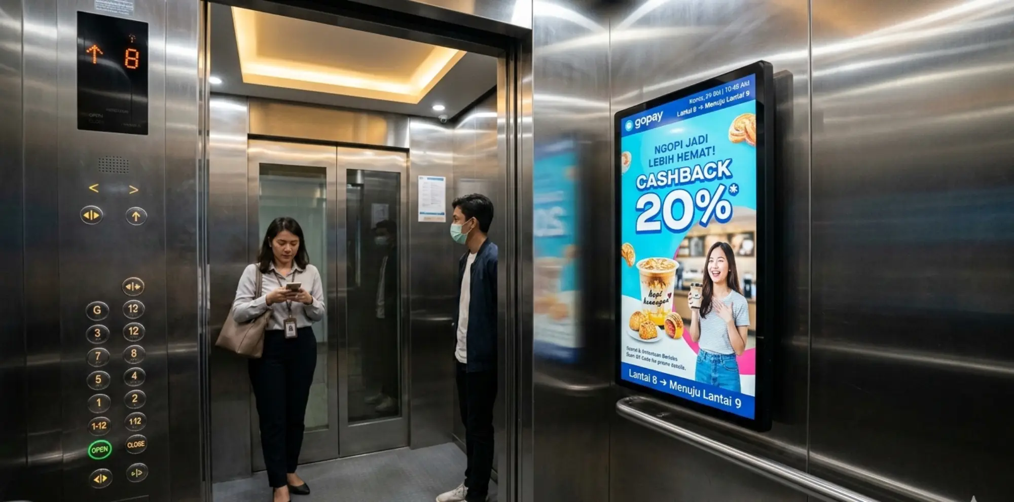 Manfaat Layar di Lift (Elevator Signage)