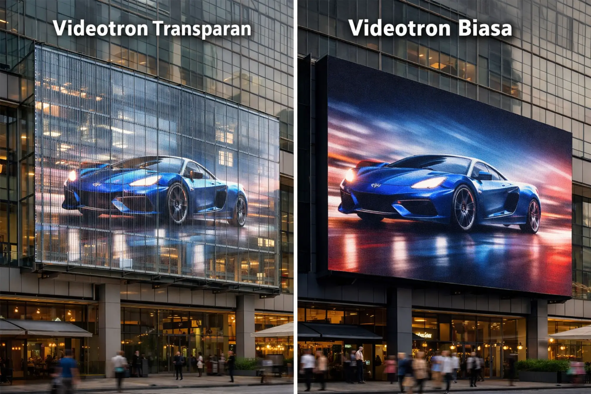 Perbedaan Videotron Transparan vs Biasa