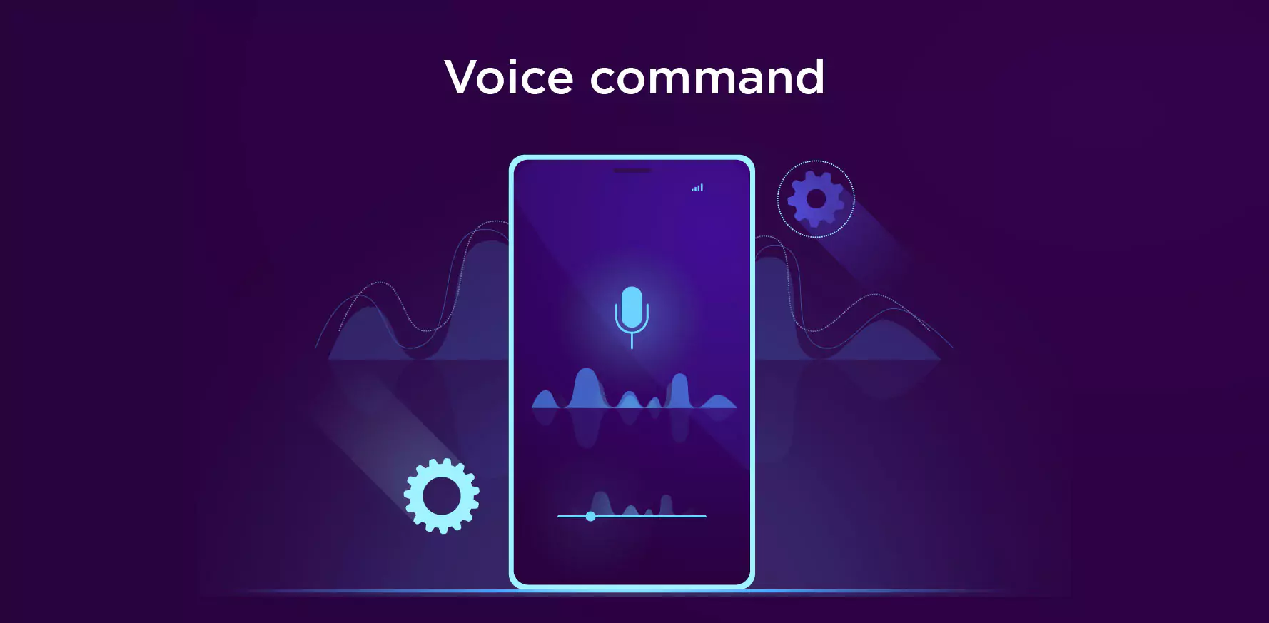 voice command di layar informasi