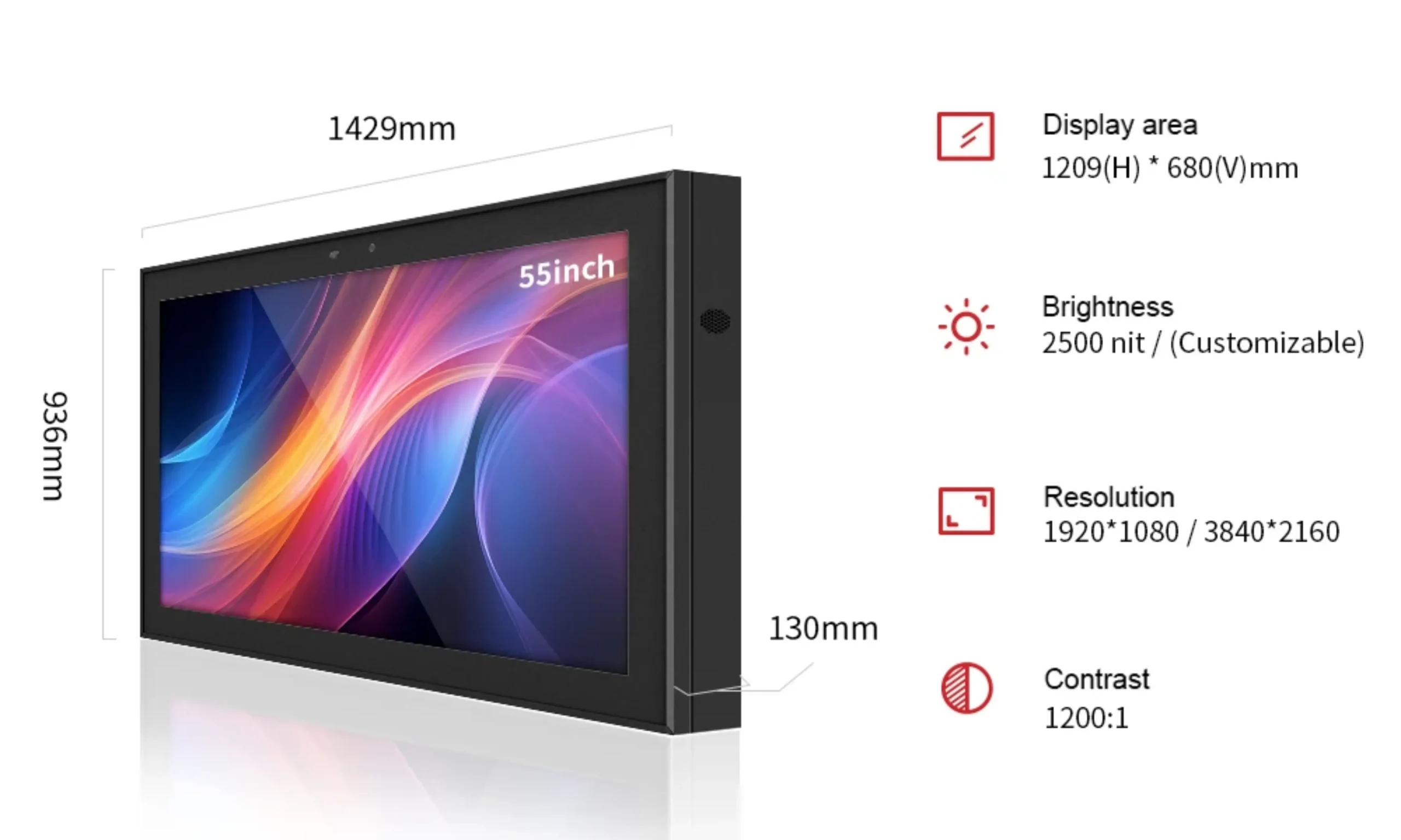 wall-mounted digital signage