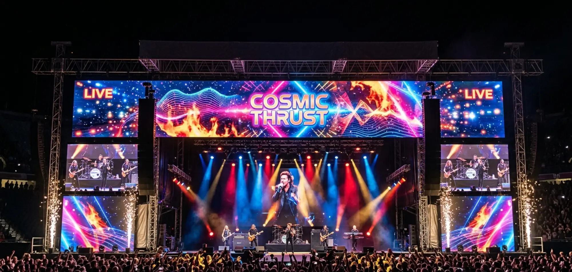 layar led panggung panduan visual