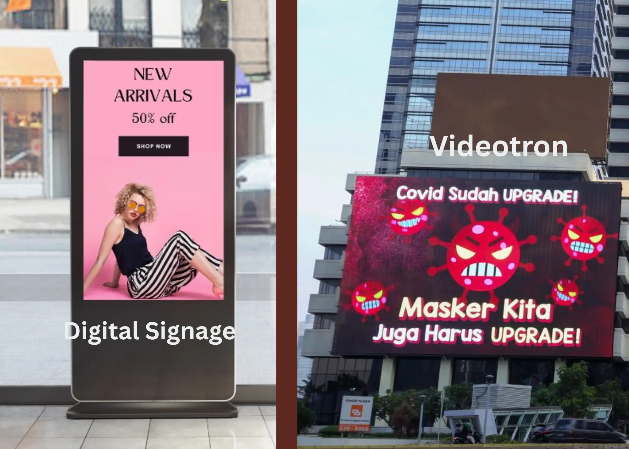 perbedaan videotron dan digital signage